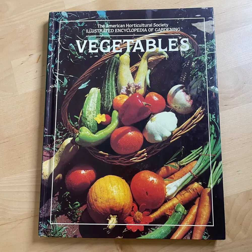 Vintage 1980 Illustrated Encyclopedia of Gardening Vegetables Hardcover Book
